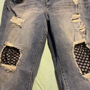 Distressed Denim Boyfriend Jean